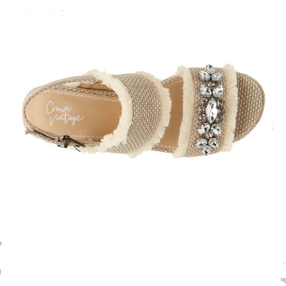 CROWN VINTAGE QALECIEN ESPADRILLE WEDGE SANDAL - Picture 5 of 16